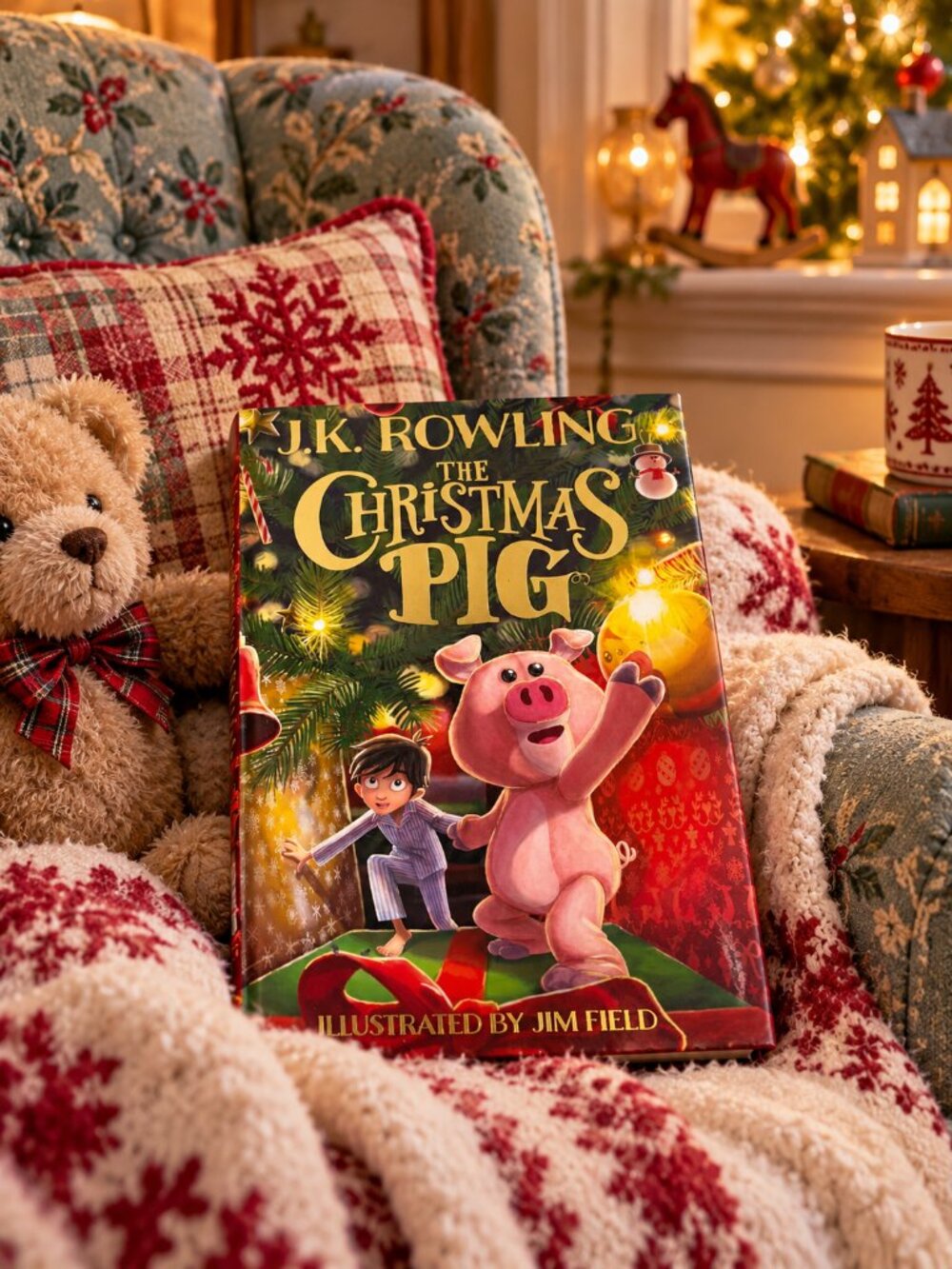 J.K. Rowling The Christmas Pig Illustrated by Jim Field Hardcover Children’s Boo